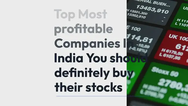 'Video thumbnail for Top Most profitable Companies In India You should definitely buy their stocks'
