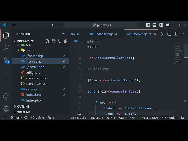 Video thumbnail for Build a PHP PDF Invoice Editor Using HTML5 Form to Create PDF Documents in Browser Using DOMPDF