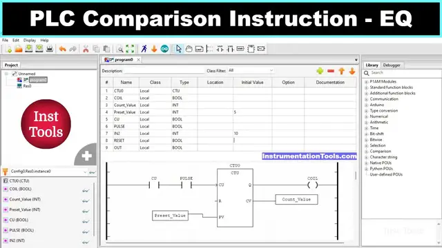 Video thumbnail for Comparison Function Equal (EQ) - PLC Programming