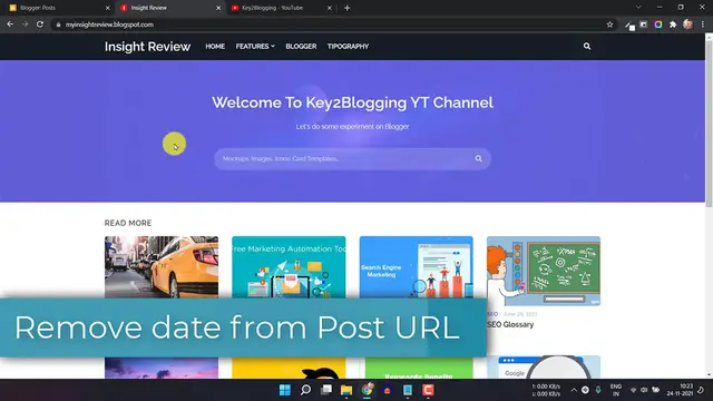 'Video thumbnail for How To Remove Date From Blogger Post URL'