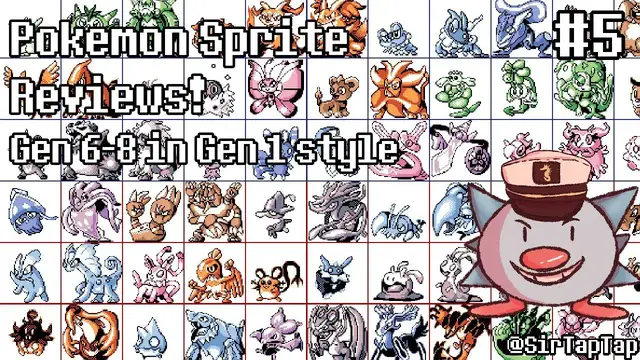 Video thumbnail for 🔴Pokemon Sprite Reviews #5 | SharkGuy01's Devamped Sprites! Gen 2, 3, 6, 7, 8 in Gen 1 Style!