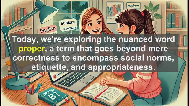 Video thumbnail for 2500 Must Know CEFR B1 Vocabulary - Understanding 'Proper': More Than Just Correct