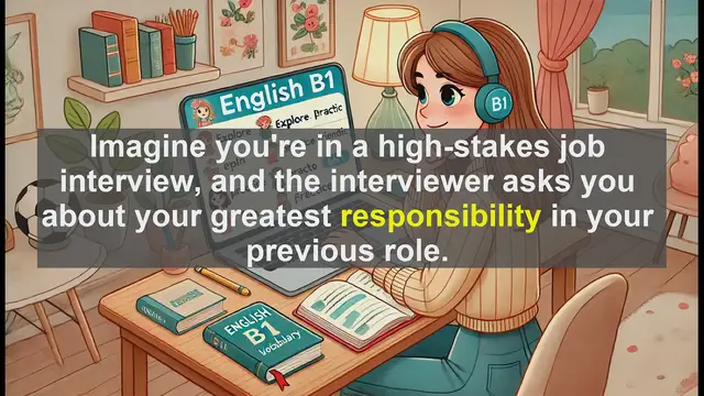 Video thumbnail for 2500 Must Know CEFR B1 Vocabulary - Understanding 'Responsibility': Meaning, Usage, and Common Errors