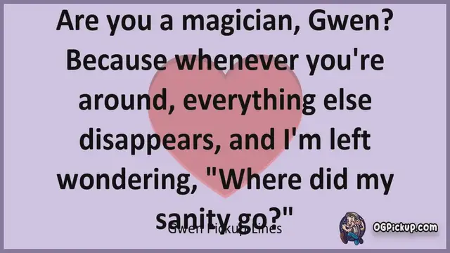 Video thumbnail for Gwen - Pickup-Lines & Rizz for Him & for Her