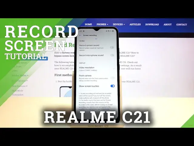 'Video thumbnail for How to Switch On/Off Screen Touches in Screen Recorder - REALME C21'
