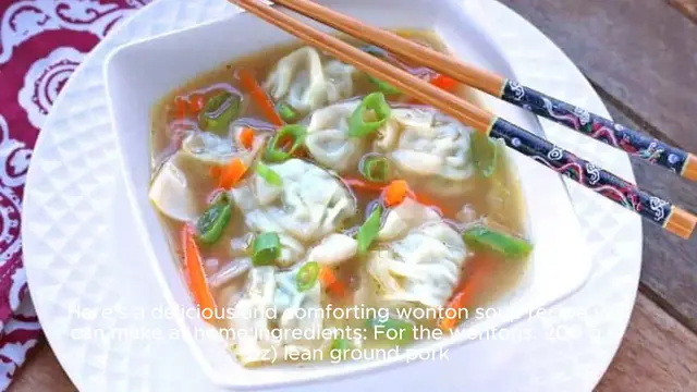 Video thumbnail for Wonton soup recipe