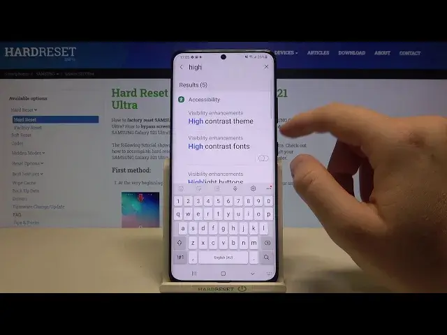 'Video thumbnail for How to Activate High Contrast Text on SAMSUNG Galaxy S21 Ultra – Change Text Contrast'