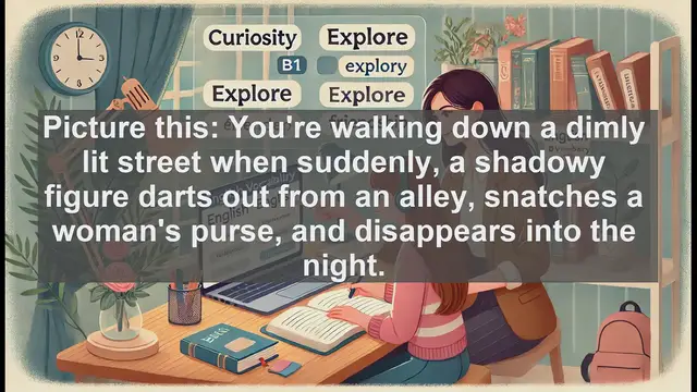 Video thumbnail for 2500 Must Know CEFR B1 Vocabulary - Understanding the Word 'Thief': Meaning, Usage, and Common Errors