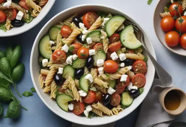 Video thumbnail for Mediterranean Pasta Salad recipe