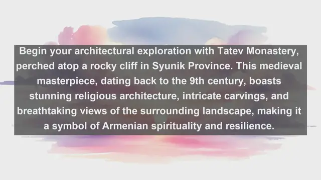 Video thumbnail for "Discover Armenia's Architectural Gems | Top 10 Famous Landmarks"