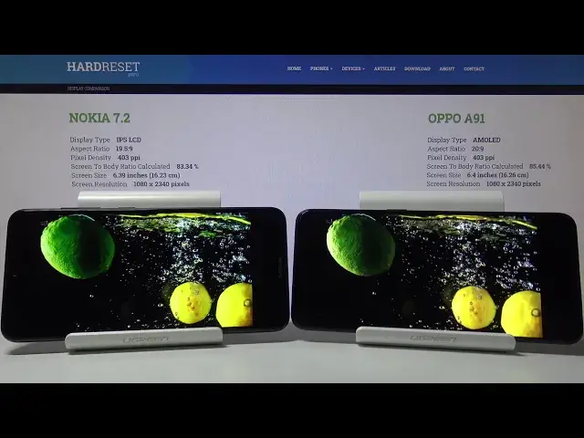 'Video thumbnail for Display Comparison of NOKIA 7.2 vs OPPO A91 – Compare Screen Brightness'