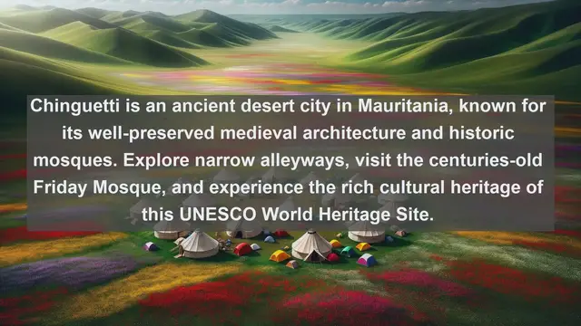 Video thumbnail for Exploring Mauritania: Top 10 Must-Visit Attractions in the African Desert Jewel
