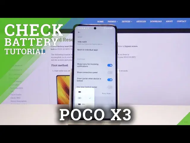 'Video thumbnail for How to Activate Battery Percentage in POCO X3 – Battery Settings'