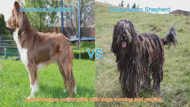Video thumbnail for Australian Shepherd VS Bergamasco Shepherd