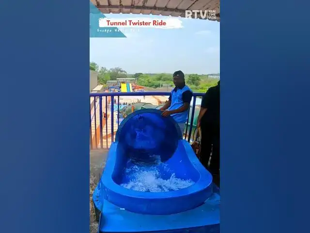 Video thumbnail for 🤯 TUNNEL 🌀 WATER SLIDES at Escape Water Park #shorts #short