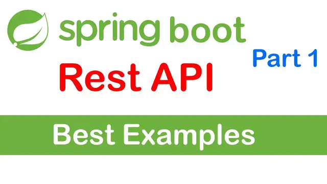 Video thumbnail for REST API tutorial in Spring boot  Part 1