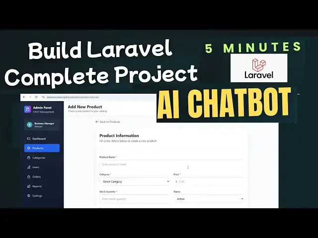 'Video thumbnail for Build Laravel Complete Project with AI Chatbot in 5 Minutes | AI Programming Guide'