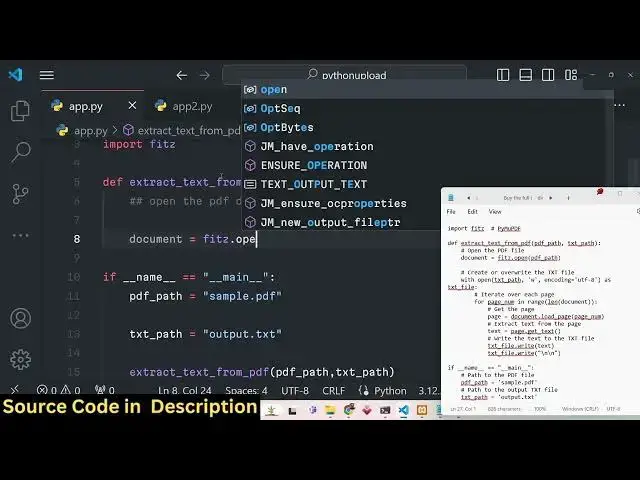 Video thumbnail for Python 3 PyMuPDF Script to Extract Text From PDF and Save it in TXT File Using Fitz Module