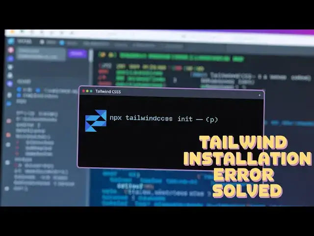 Video thumbnail for How to Fix Tailwind CSS 4 & 3 Installation Error Resolving 'npx tailwindcss init  p' npm in VSCode