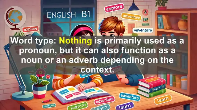 Video thumbnail for 2500 Must Know CEFR B1 Vocabulary - The Power of 'Nothing': Mastering a Complex English Word