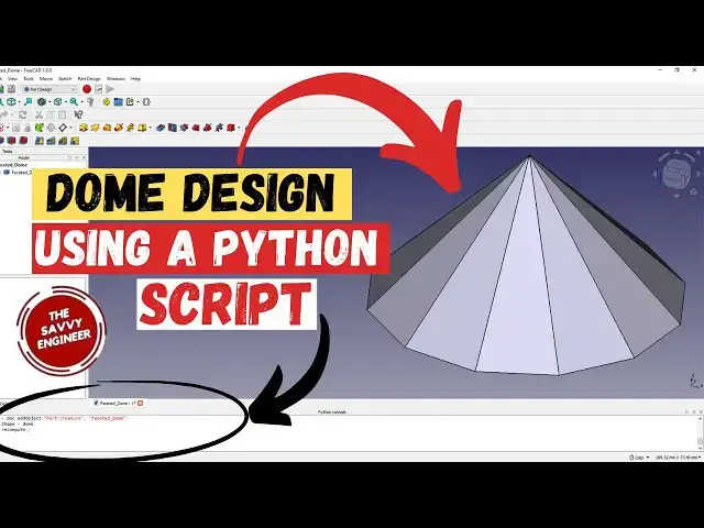 'Video thumbnail for FreeCAD | Editable Faceted Dome using a Python Script'