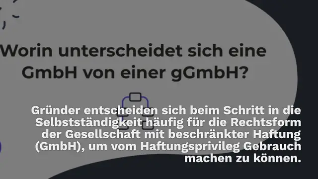 Video thumbnail for gGmbH Rechtsform: Bedeutung, Unterschiede & Gründung