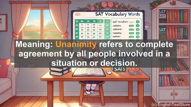 Video thumbnail for 5000 Must Know SAT Vocabulary - SAT Vocabulary: Understanding 'Unanimity'