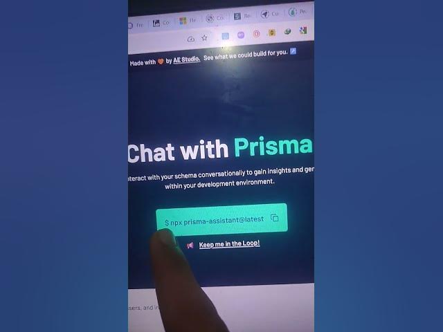 Video thumbnail for Prisma Assistant AI Chatbot for Database Schemas! 🚀 | Talk to Your DB #shorts