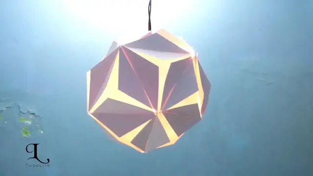 'Video thumbnail for DIY Paper Lamp for Ceiling | How to make a handmade lamp with paper | Crafts idea | TubeLife'