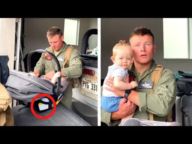 Video thumbnail for Returning soldier meets daughter for the first time, but his wife has another surprise