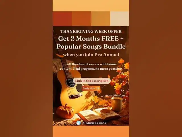 Video thumbnail for Thanksgiving Week - JG Music Lessons 🎸