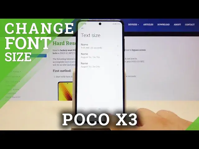'Video thumbnail for How to Change Font Size on POCO X3 – Font Settings'