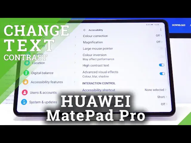 'Video thumbnail for How to Activate High Contrast Text in HUAWEI MatePad Pro – Display Settings'