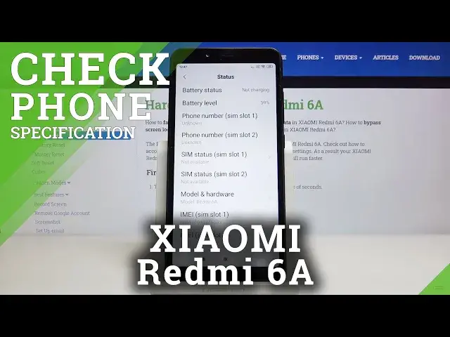 'Video thumbnail for How to Find Specifications List in XIAOMI REDMI 6A – Check Phone Specifications'