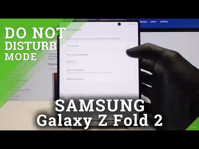 'Video thumbnail for How to Enable Do Not Disturb Mode in SAMSUNG Galaxy Z Fold 2 – Silent Settings'