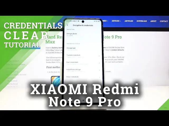 'Video thumbnail for How to Clear Credentials in XIAOMI Redmi Note 9 Pro – Delete Licenses'