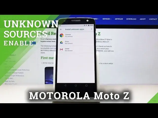 'Video thumbnail for How to Install Apps from APK Packages on MOTOROLA Moto Z - Enable Unknown Sources'