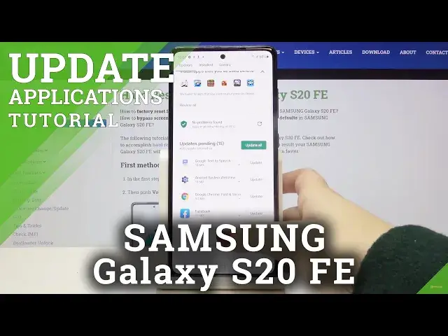 'Video thumbnail for How to Update Apps on SAMSUNG Galaxy S20 FE – Download Newest App Actualization'
