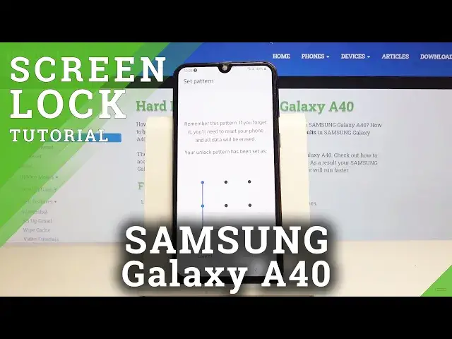 'Video thumbnail for How to Change Lock Method in SAMSUNG Galaxy A40 – Set Up Screen Lock'