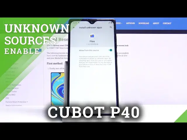 'Video thumbnail for How to Allow Unknown Sources in CUBOT P40 – Download Apps from Browser'