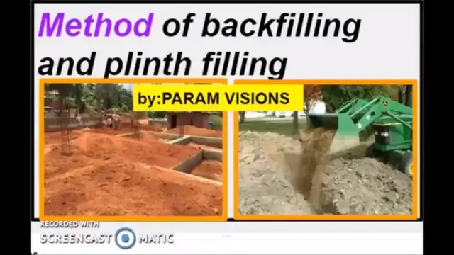 Video thumbnail for Method of backfilling and plinth filling/Backfilling  and plinth filling procedure