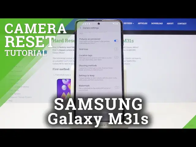 'Video thumbnail for How to Reset Camera Settings in SAMSUNG Galaxy M31s – Restore Camera Settings'
