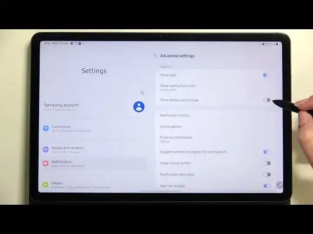 'Video thumbnail for How to Show Battery Percentage in SAMSUNG Galaxy Tab S8 – Battery Level Info'
