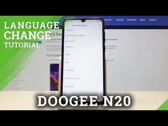 Video thumbnail for How to Change Language in Doogee N20 - Language List