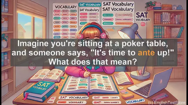Video thumbnail for 5000 Must Know SAT Vocabulary - Ante: A Key SAT Vocabulary Word Explained
