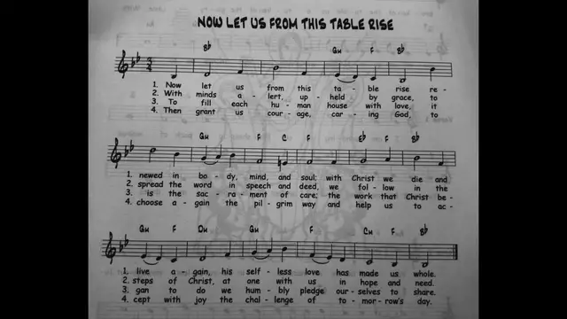 Video thumbnail for Let Us From This Table Rise - Catholic Mass Song Sheet Music