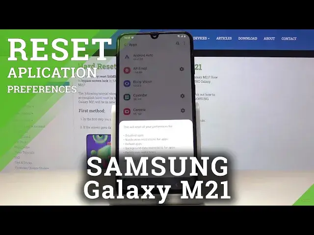 'Video thumbnail for How to Reset App Preferences in SAMSUNG Galaxy M21 – Apps Settings'