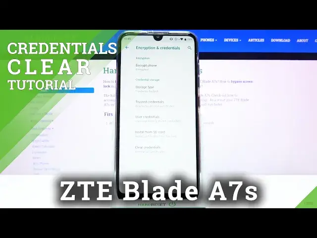 'Video thumbnail for How to Clear Credentials in ZTE Blade A7s – Remove Licenses'