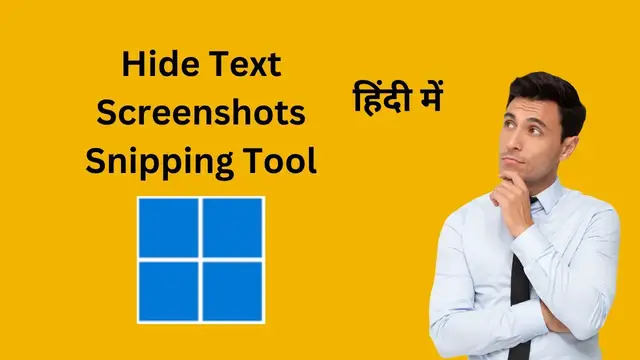 'Video thumbnail for How to Hide Text from Screenshots on Windows 11 Snipping Tool | GrowUpWindows'