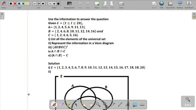 'Video thumbnail for Set Theory with Venn diagram '